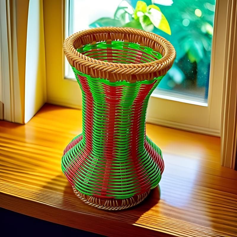 All Homes Rural Style Plastic Vase – Spring Song Pastoral Table Flower Decor